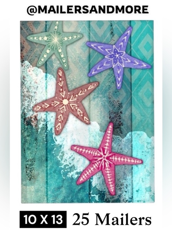 Other - 25 10X13 Poly Mailers Sea Star Ocean Fish Shipping Envelopes Bags PRICE IS FIRM
